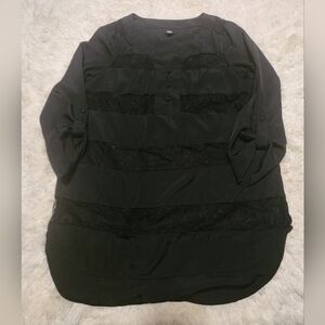 Mossimo Solid With Lace Stripe Detail 3/4 Sleeve Sz. XXL